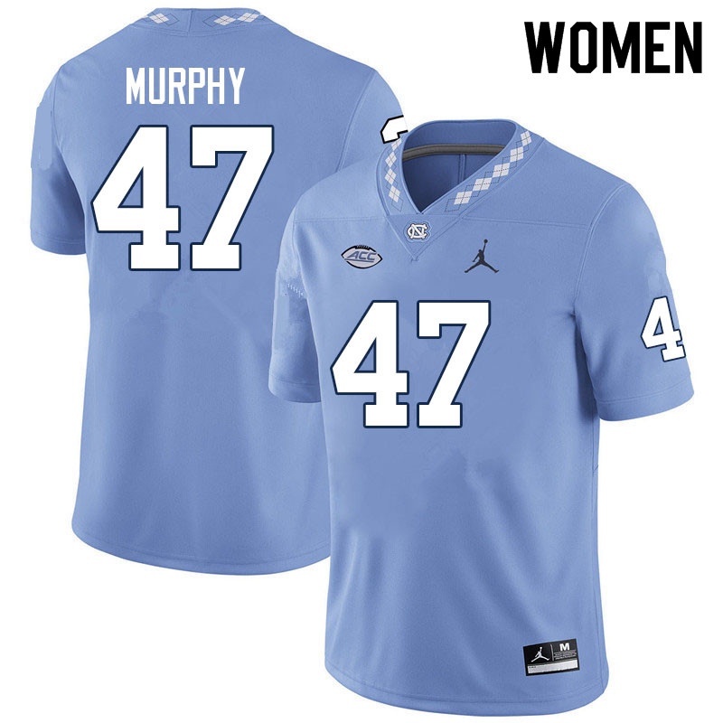 Women #47 CJ Murphy North Carolina Tar Heels College Football Jerseys Sale-Carolina Blue